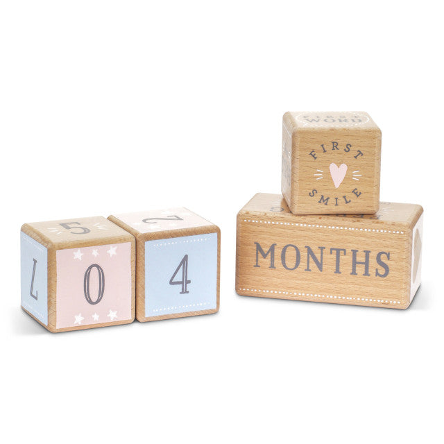 Wooden Baby Milestone Blocks