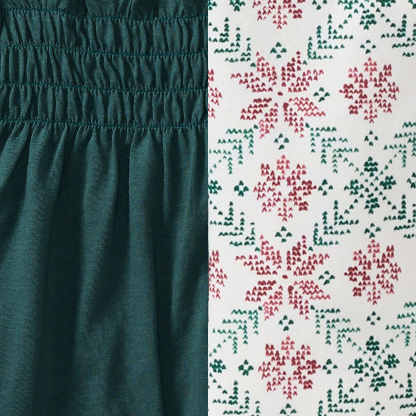 Poinsettia Fair Isle Organic Tunic & Pants Set
