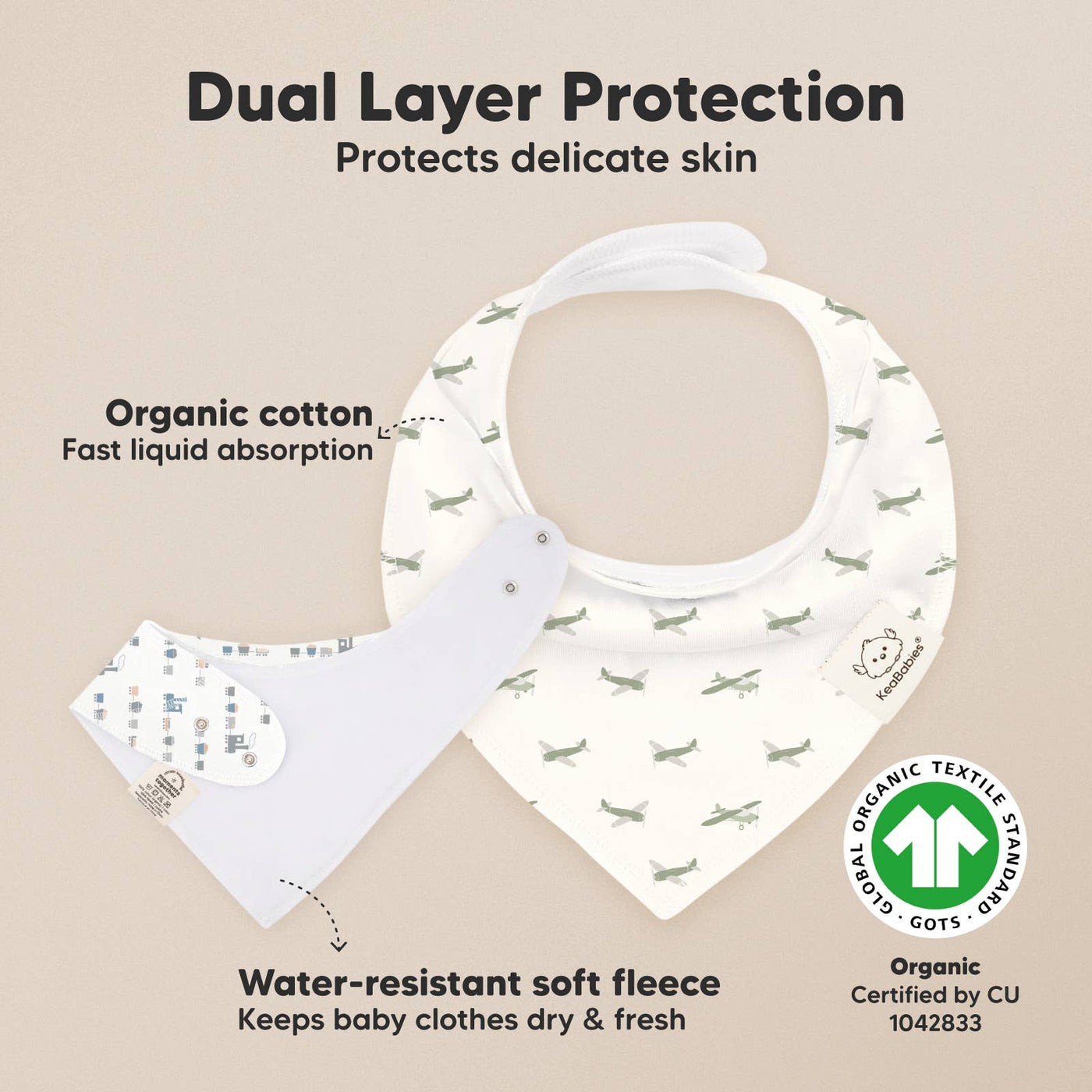 KeaBabies 8-pack Baby Bandana Bibs, Vessels