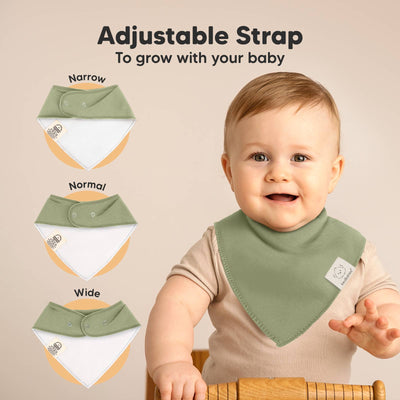 KeaBabies 8-pack Baby Bandana Bib, Hunter