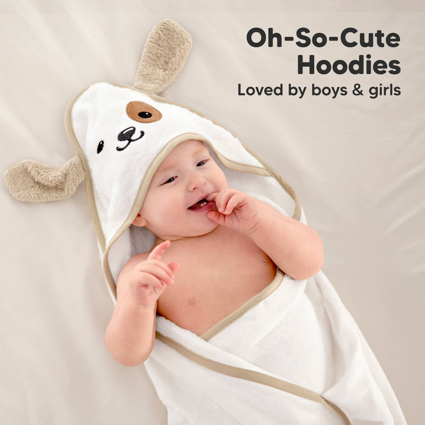 KeaBabies Cuddle Baby Hooded Towel, Dog