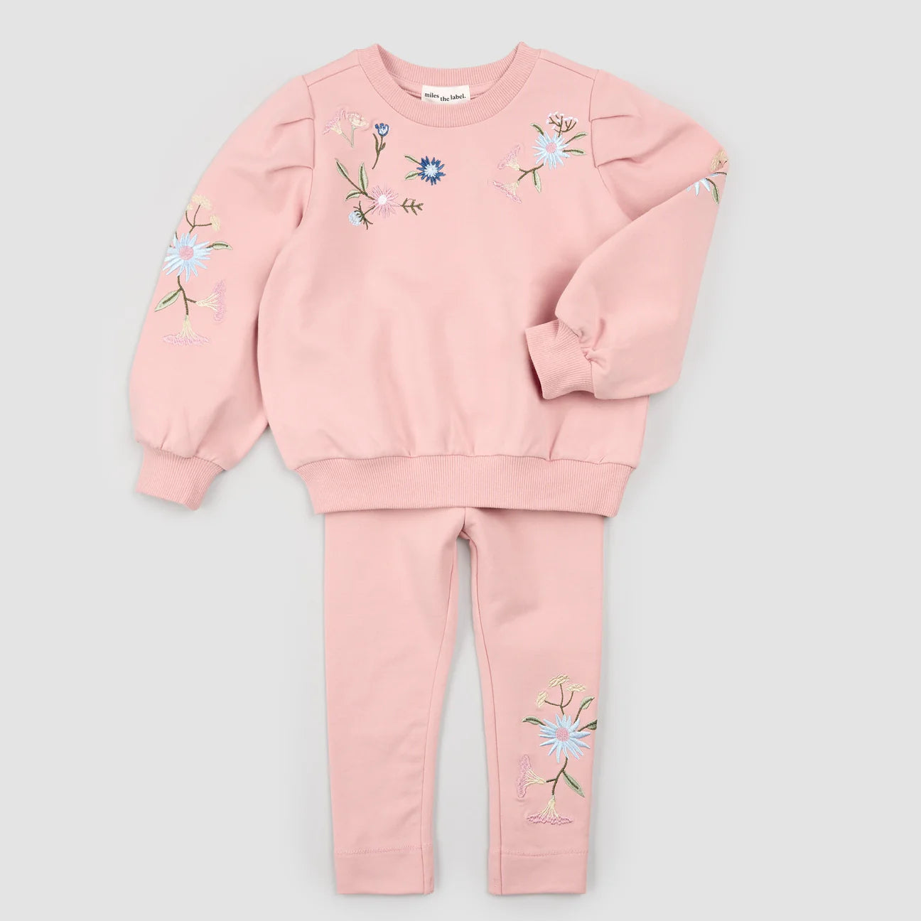 Miles the Label Floral Embroidery on Pink Set

Lt. Pink
