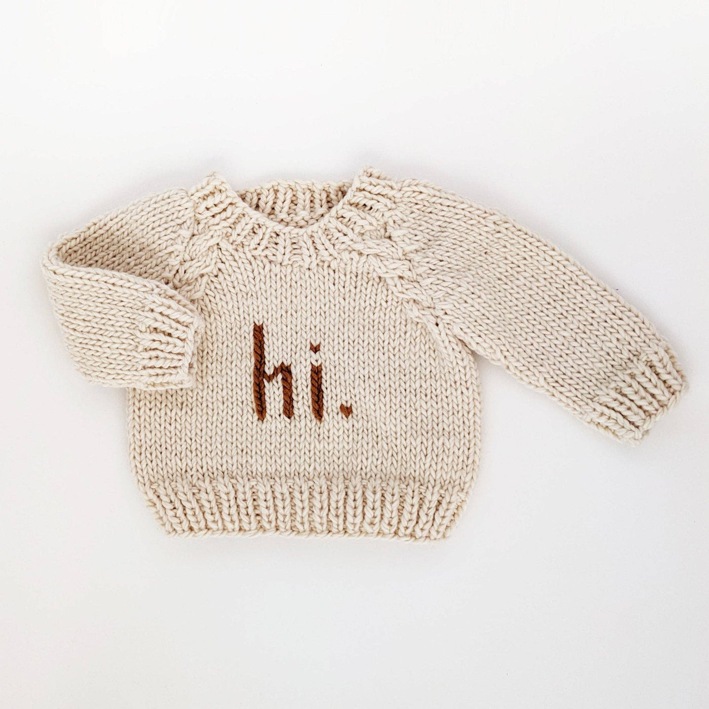 Huggalugs Hi. Pecan Crew Neck Sweater