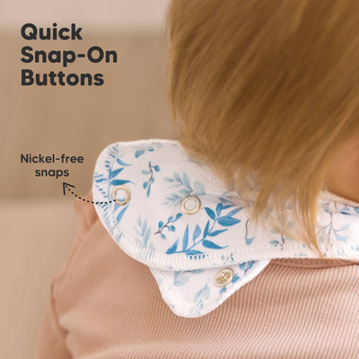 KeaBabies 8-pack Baby Bandana Bibs, Flourish