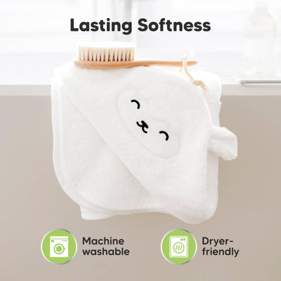 KeaBabies Cuddle Baby Hooded Towel, Lamb