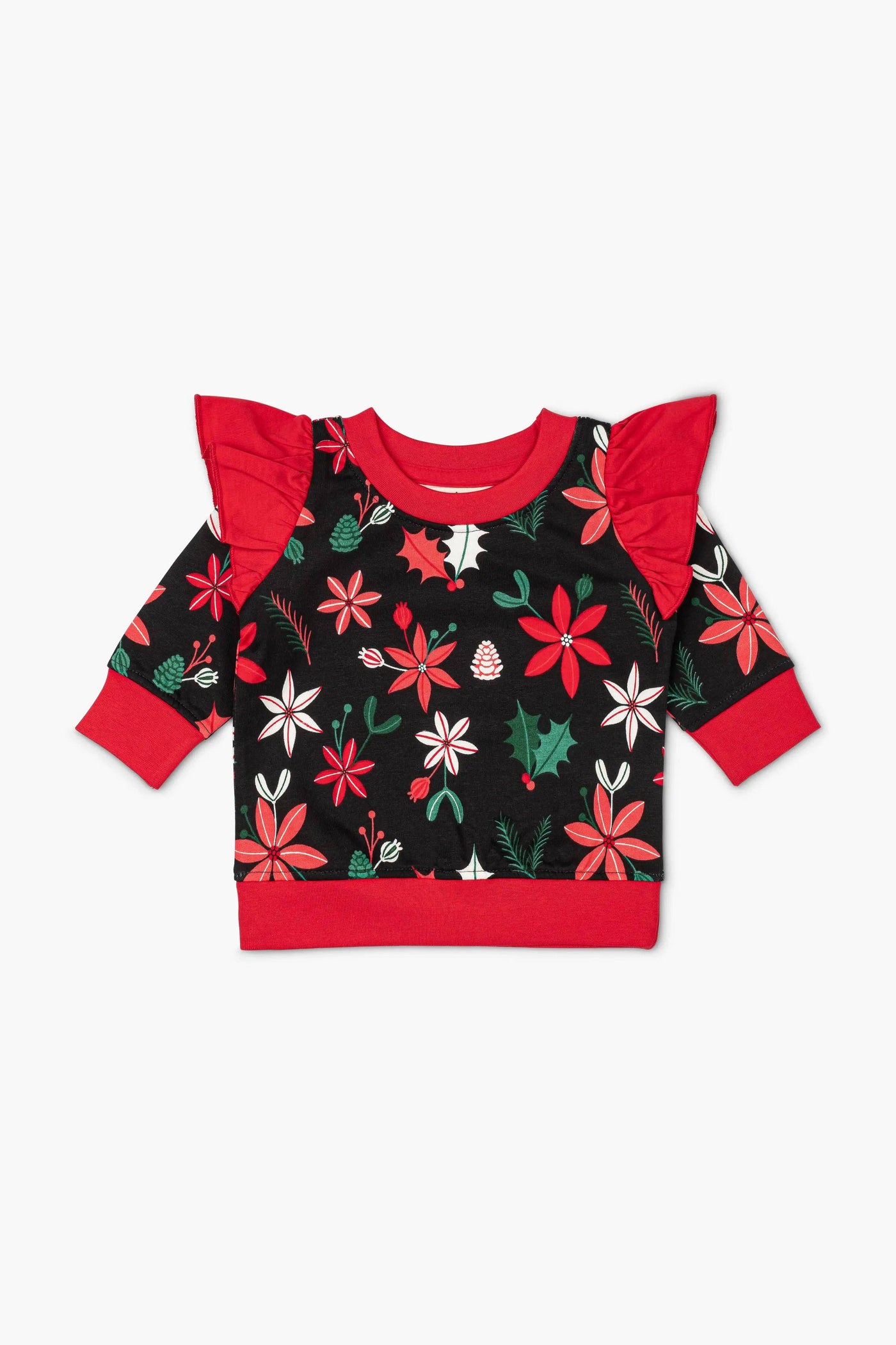 Monica + Andy Holiday Kids Double Ruffle Sweatshirt