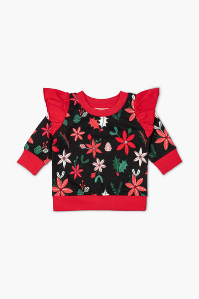 Monica + Andy Holiday Kids Double Ruffle Sweatshirt
