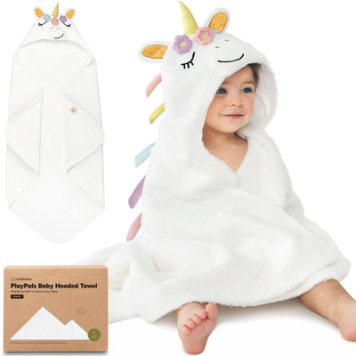 KeaBabies Playpals Hooded Baby Bath Towel, Uria