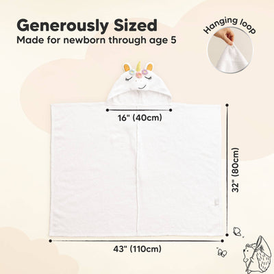 KeaBabies Playpals Hooded Baby Bath Towel, Uria