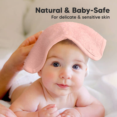 KeaBabies 6-Pack Baby Wash Cloths, Blush Pink