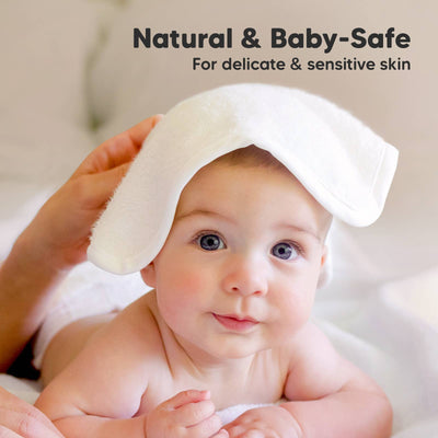 KeaBabies 6-Pack Baby Wash Cloths, White
