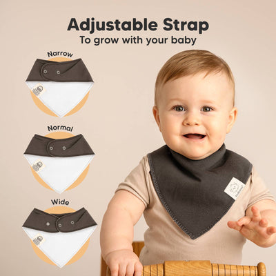 KeaBabies 8-pack Baby Bandana Bibs, Basics