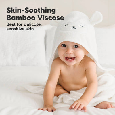 KeaBabies Cuddle Baby Hooded Towel, Lamb