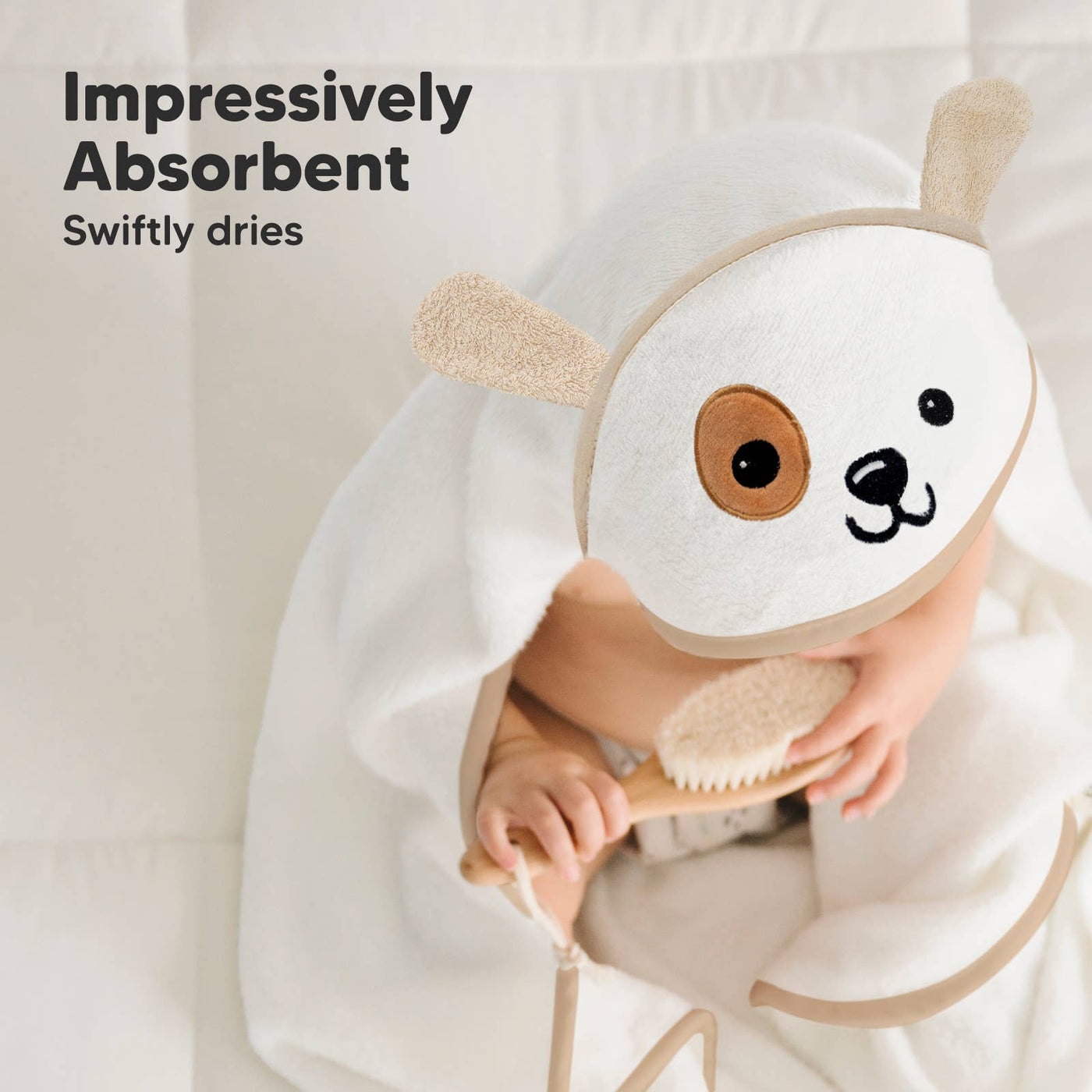 KeaBabies Cuddle Baby Hooded Towel, Dog