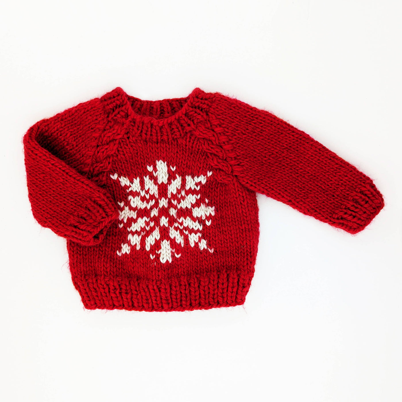 Huggalugs Snowflake Red Crew Neck Sweater