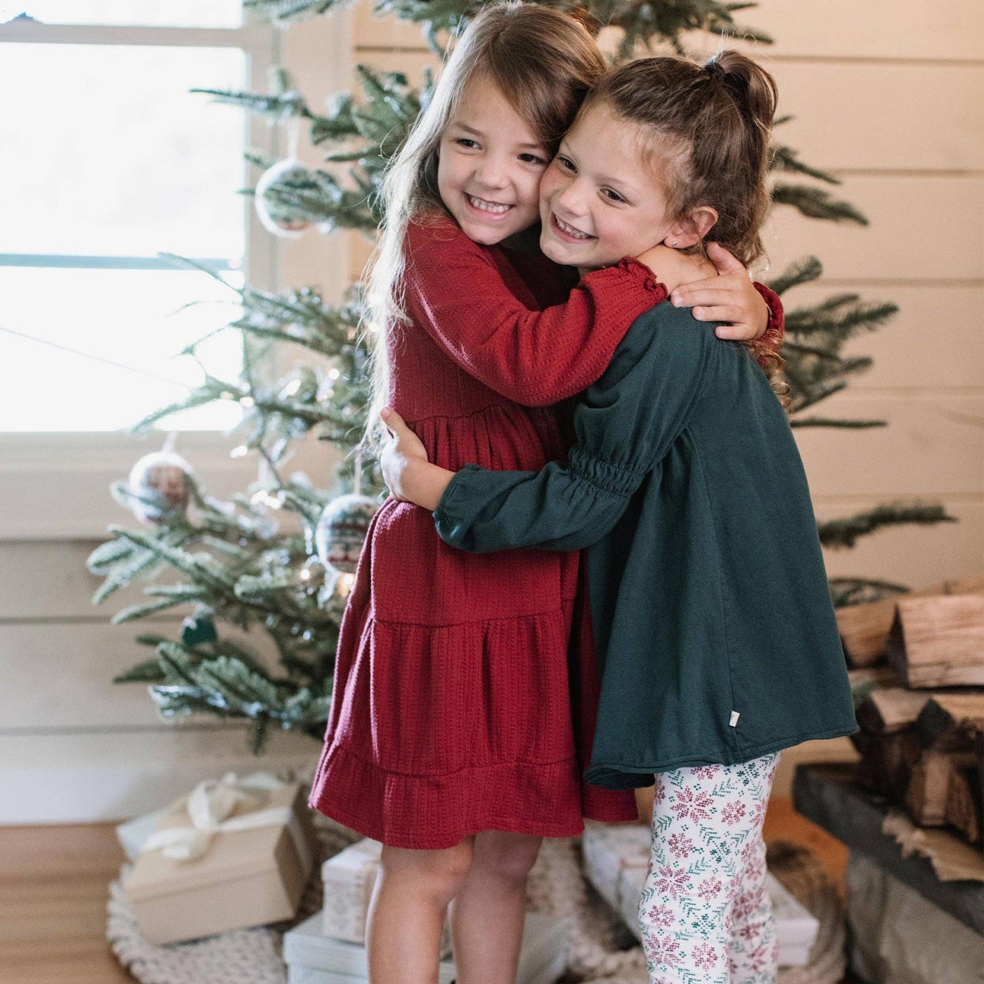 Poinsettia Fair Isle Organic Tunic & Pants Set