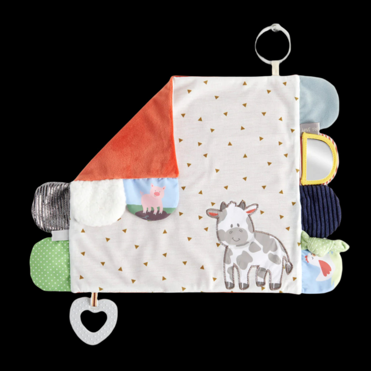 Demdaco Activity Blankie Cow