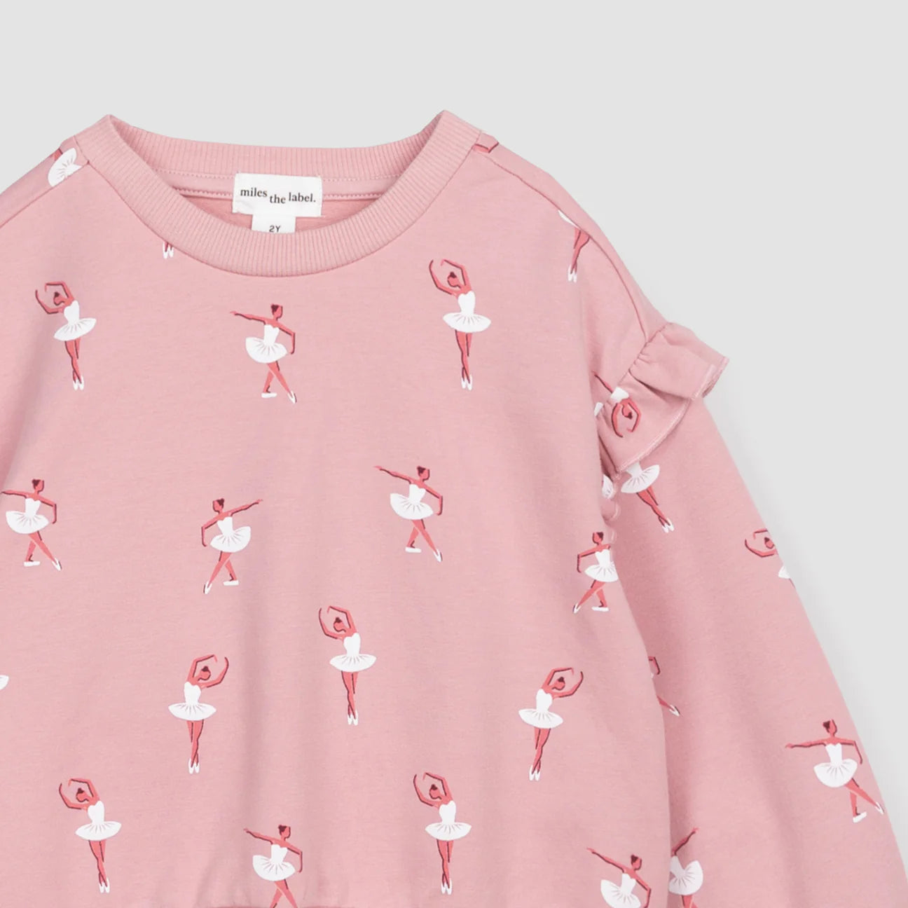 Ballerina Print on Rose Sweatshirt