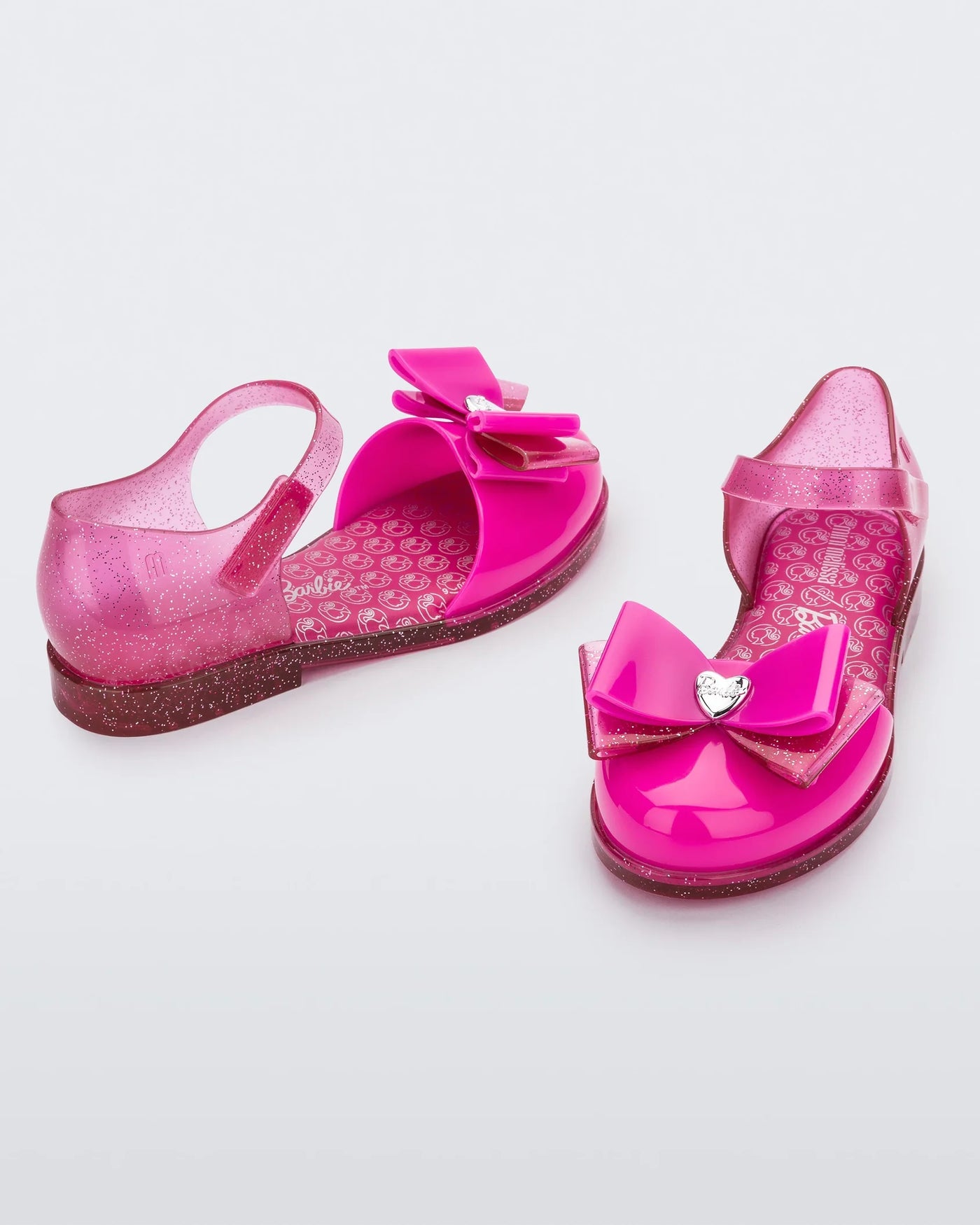 Mini Melissa Amy + Barbie Shoe  Glitter Pink