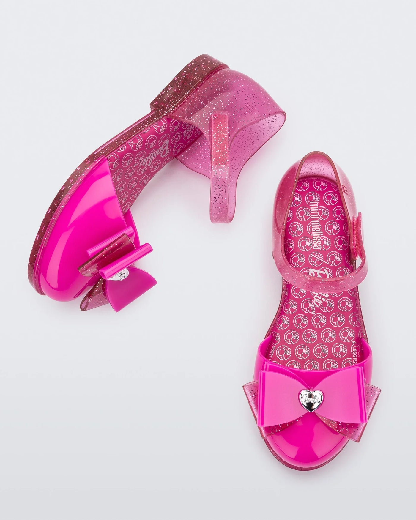 Mini Melissa Amy + Barbie Shoe  Glitter Pink
