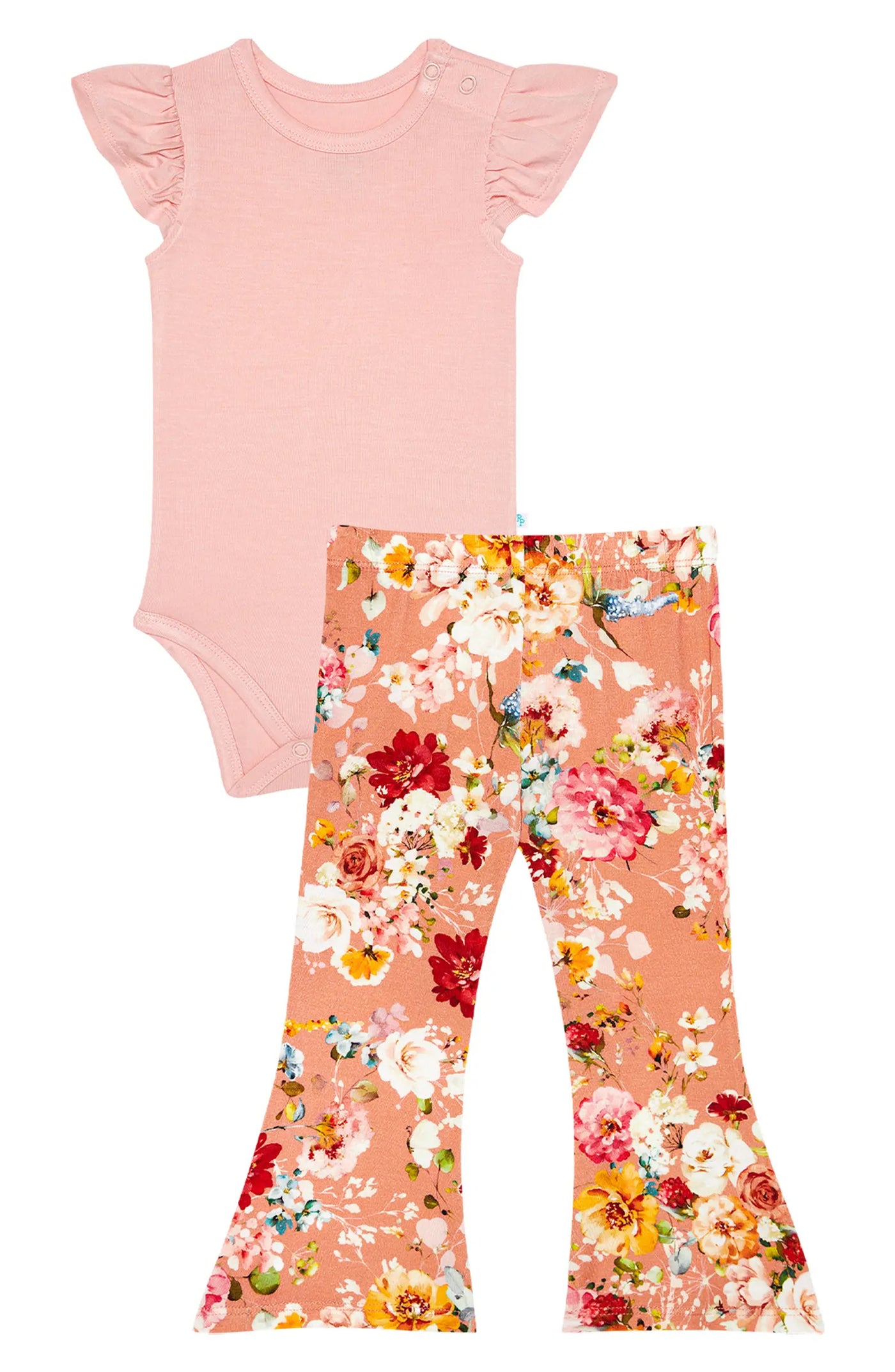 Posh Peanut Short Sleeve Bodysuit & Bell Bottom Set 