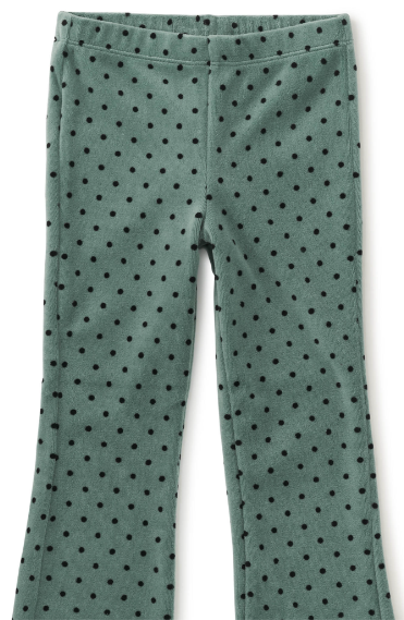 Tea Collection Polka Dot Velour Flare Pants