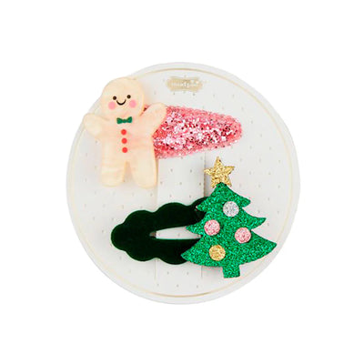 Mud Pie Holiday Clip + Asst Styles Gingerbread Man + Christmas Tree