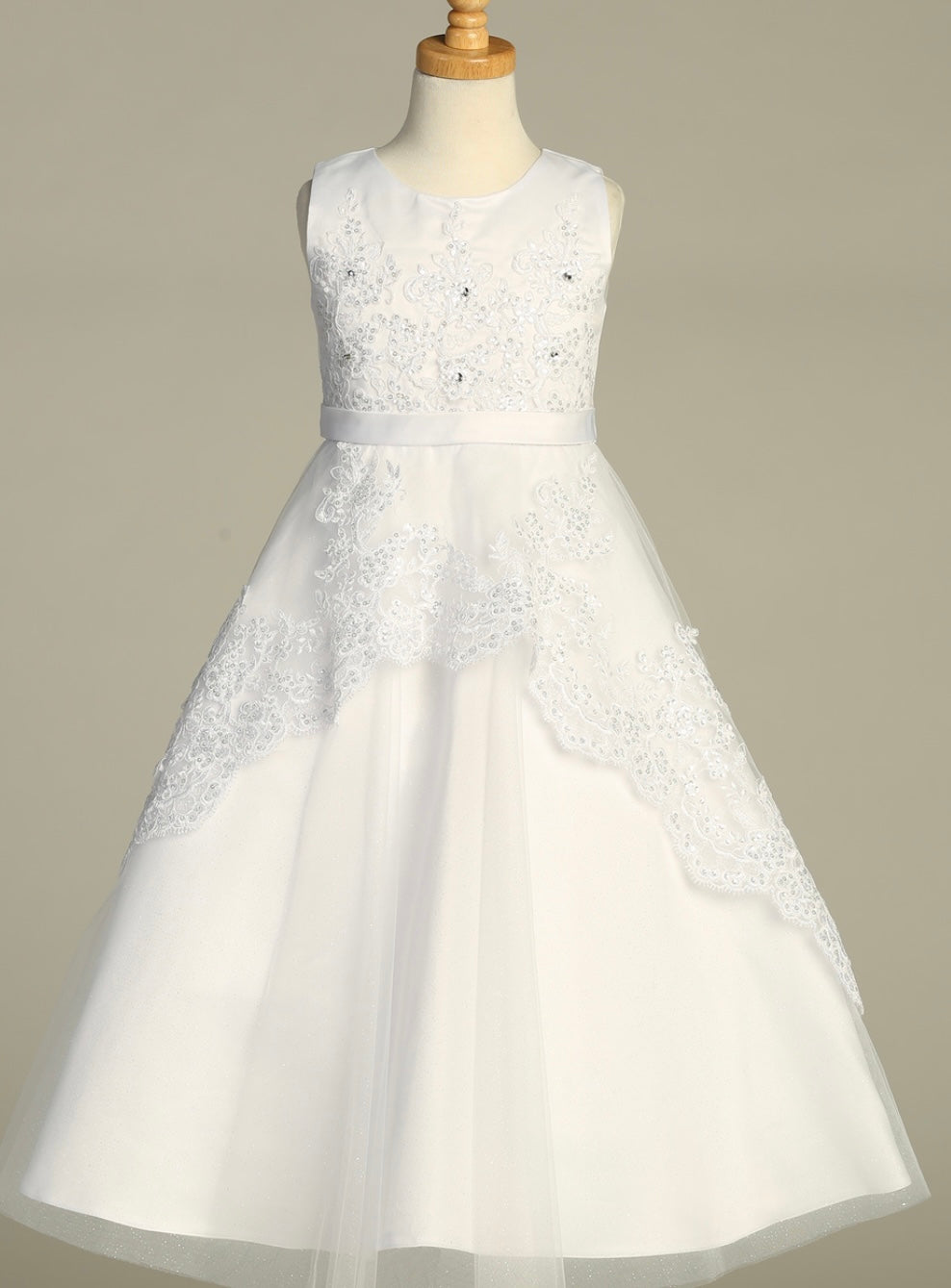 Lito Embroidered Tulle with Sequins Communion Dress SP721
