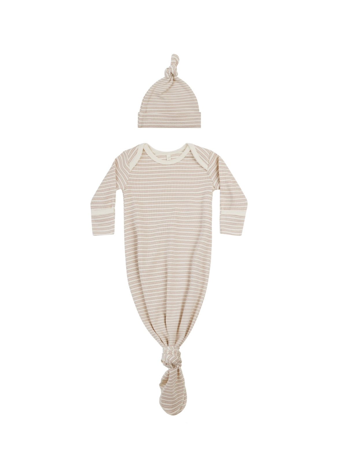 Quincy Mae Knotted Baby Gown + Hat Set