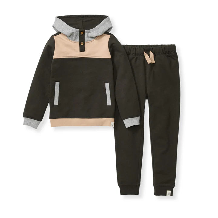 Burt's Bees Color Blocked Sweatshirt 2 Piece Set - Shadow