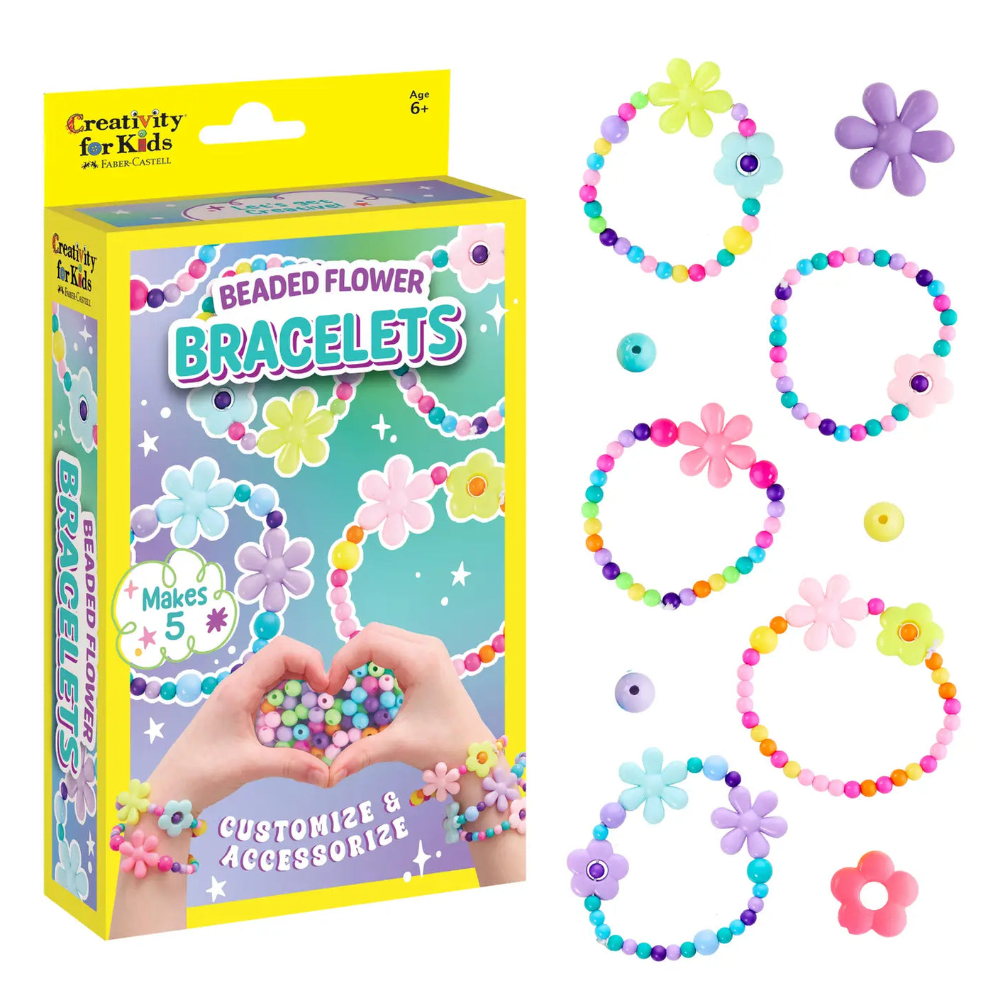 Creativity for Kids DIY Mini Craft Kit -Beaded FLower Bracelets