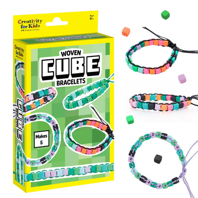 Creativity for Kids DIY Mini Craft Kit - Woven Cube Bracelets