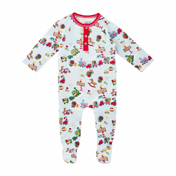 Mud Pie Toyland Boy Sleeper - White / Multi