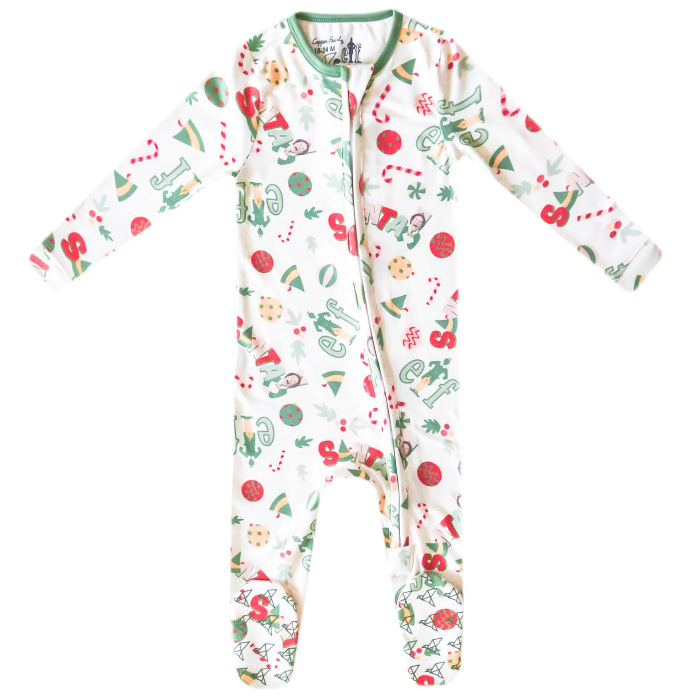 Copper Pearl Zip Up Footie Pajama

Elf