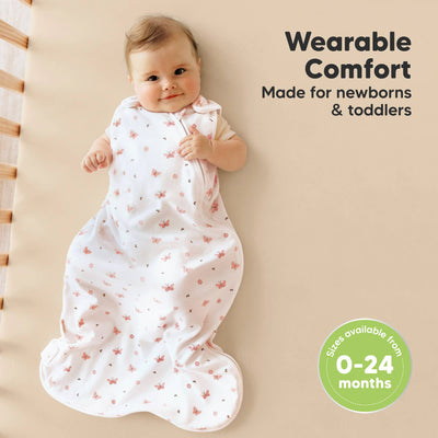 KeaBabies Soothe Sleep Sack, Baby Wearable Blanket, Butterflies
