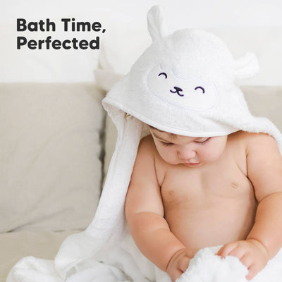 KeaBabies Cuddle Baby Hooded Towel, Lamb