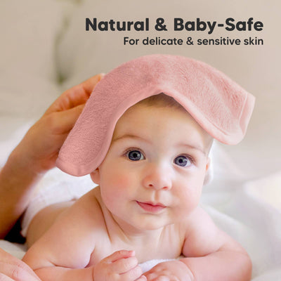 KeaBabies 6-Pack Baby Wash Cloths, Rosy