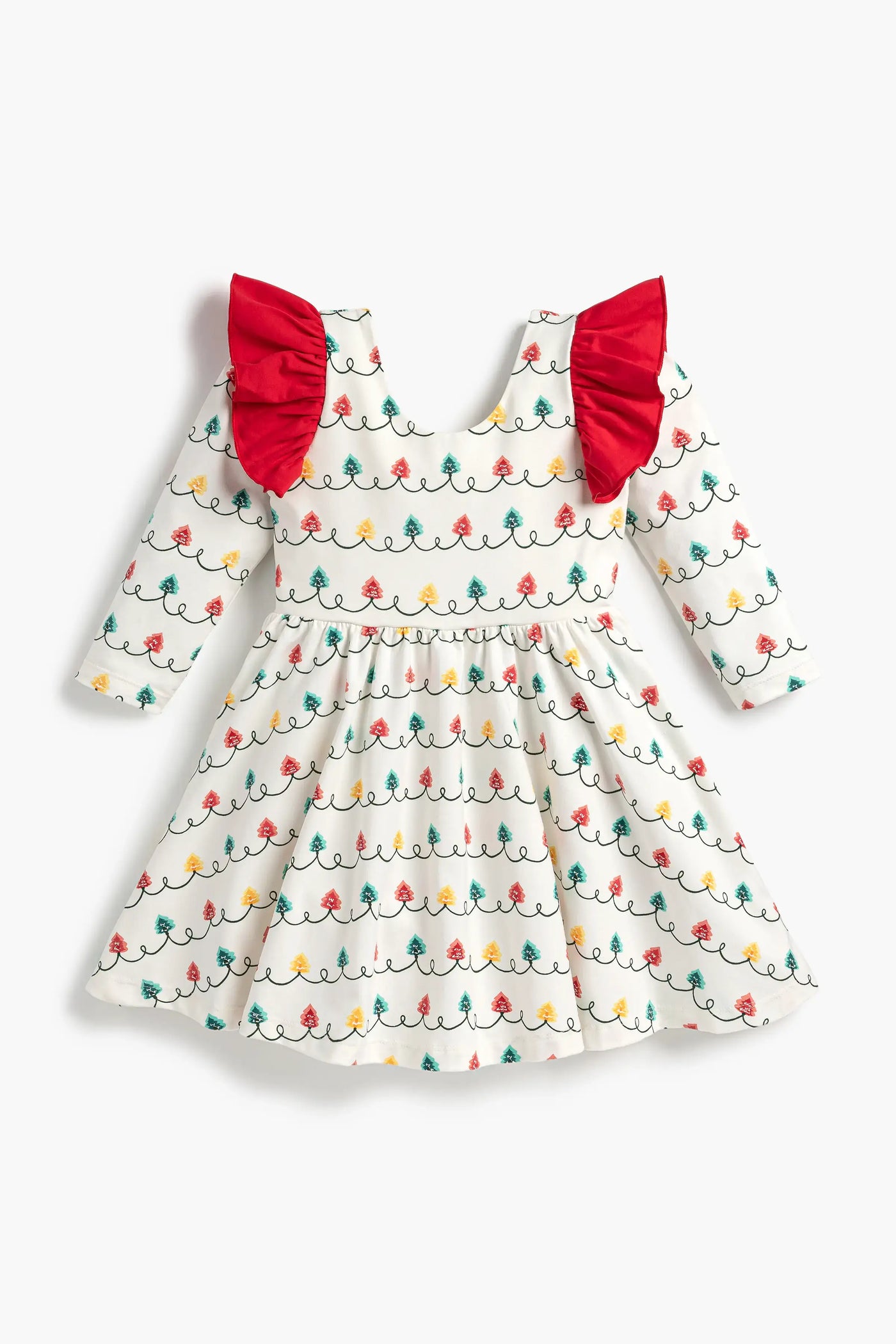 Monica + Andy Holiday Double Ruffle Let's Dance Dress