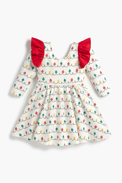 Monica + Andy Holiday Double Ruffle Let's Dance Dress