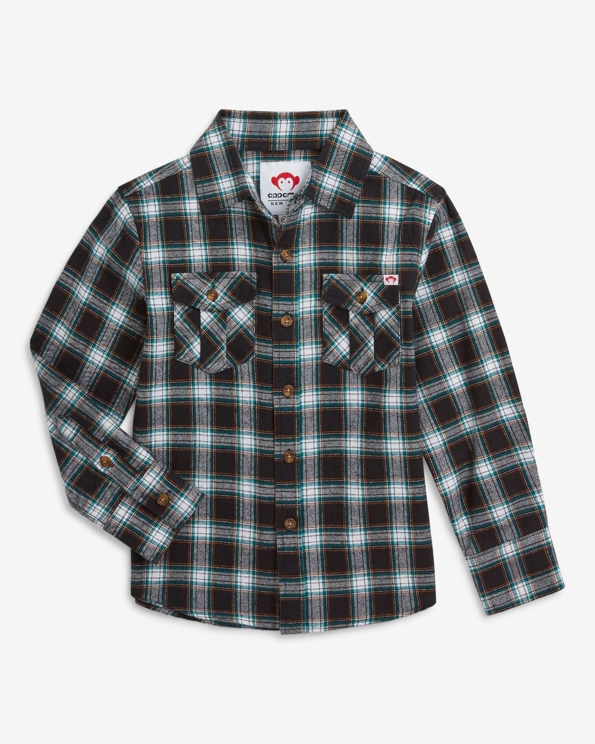 Appaman Black Umber Check Flannel Shirt
