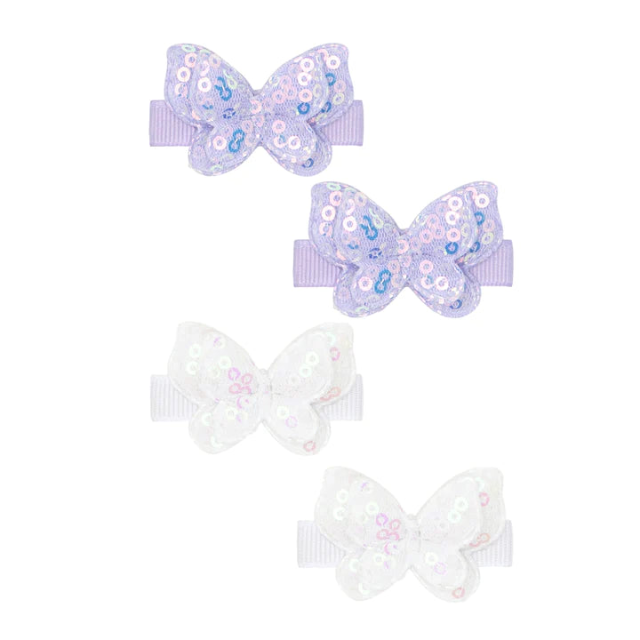 Baby Bling Four Pack Sequin Butterfly Clips + More Options
