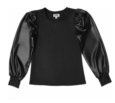 Mia NY Metallic L/S Top