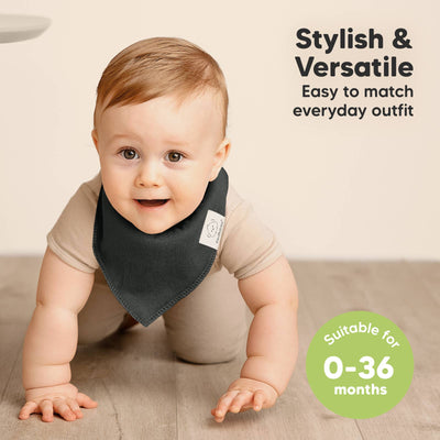 KeaBabies 8-pack Baby Bandana Bib, Hunter