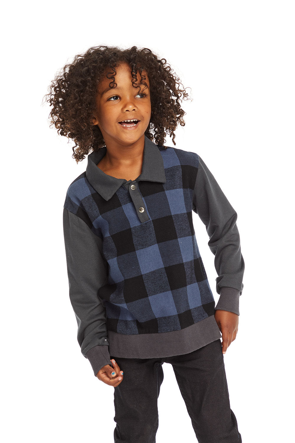 Chaser Mike Ghost Plaid Collared Shirt