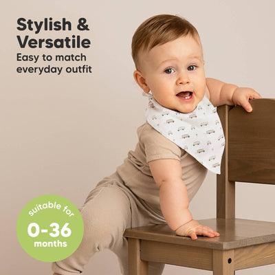 KeaBabies 8-pack Baby Bandana Bibs, Vessels