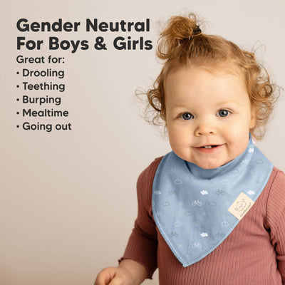 KeaBabies 8-pack Baby Bandana Bibs, Vessels