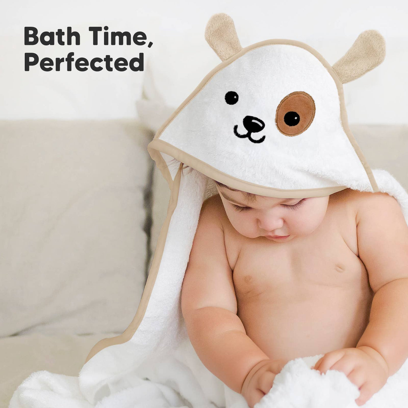 KeaBabies Cuddle Baby Hooded Towel, Dog
