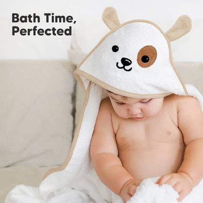 KeaBabies Cuddle Baby Hooded Towel, Dog