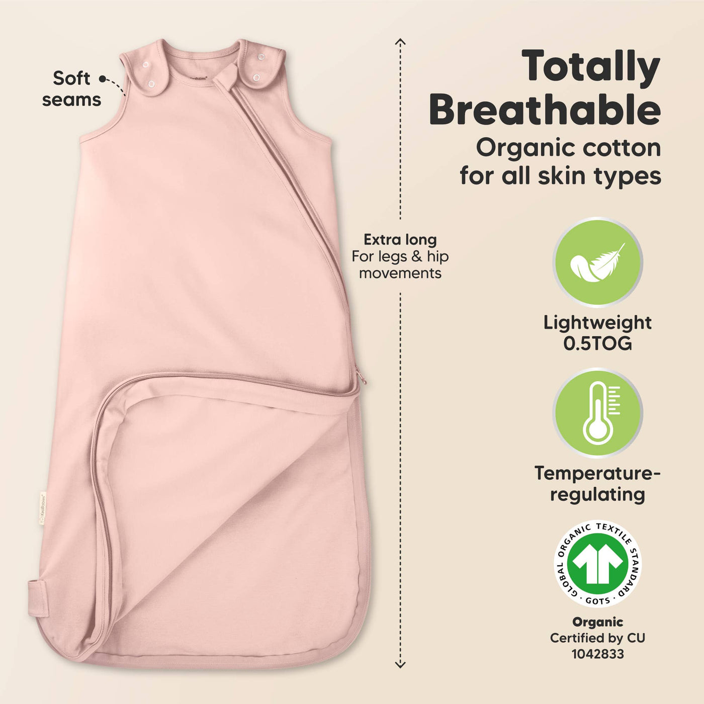 KeaBabies Soothe Sleep Sack, Baby Wearable Blanket, Butterflies