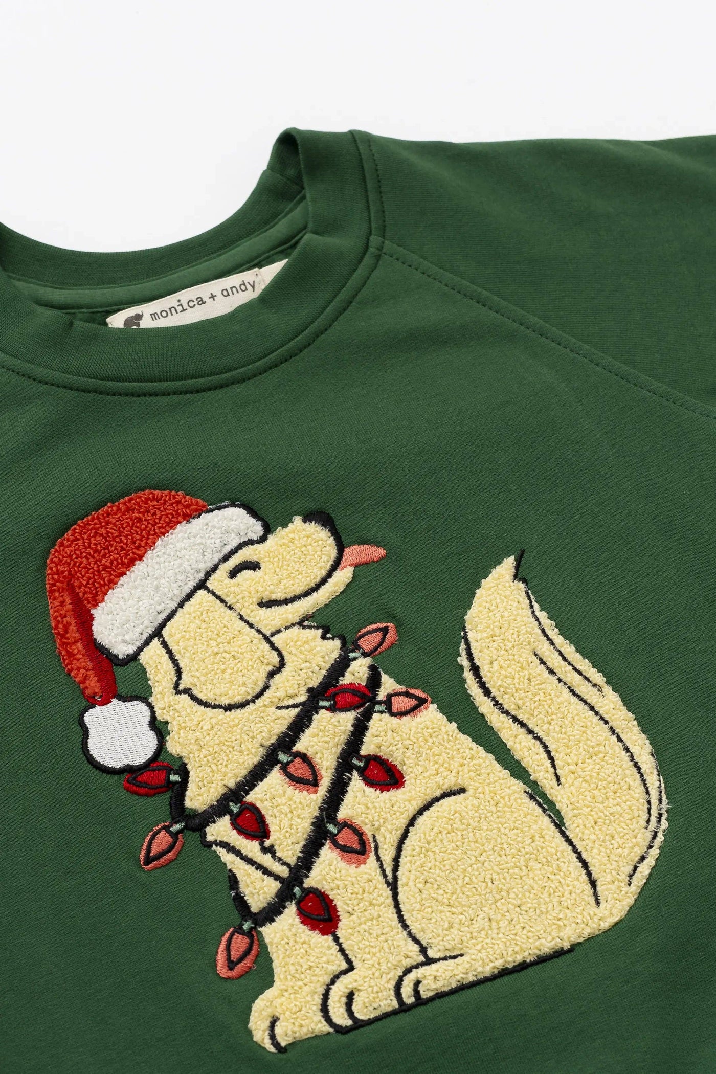 Monica +Andy Holiday Kids Embroidered Crewneck Sweatshirt